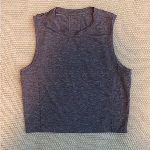 Lululemon gray cropped workout tank